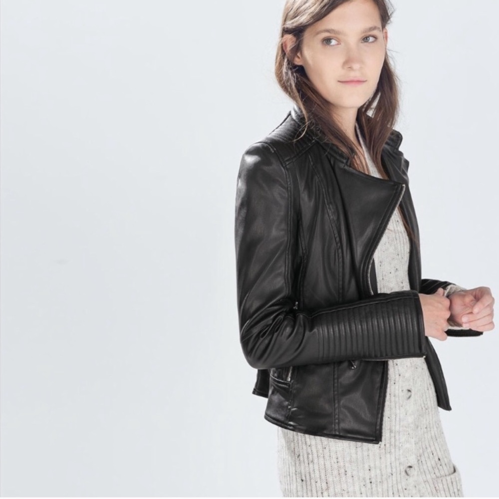 Zara faux leather jacket